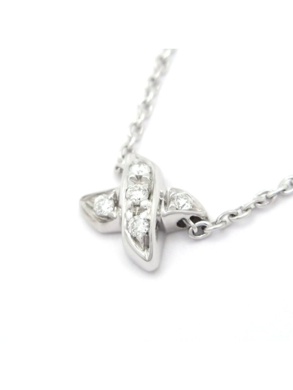 Tiffany & Co Necklace Signature 18k White Gold Diamond